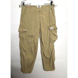 Urban Outfitters BDG Pants Womens Medium Brown Cargo Baggy Parachute Y2K Grunge